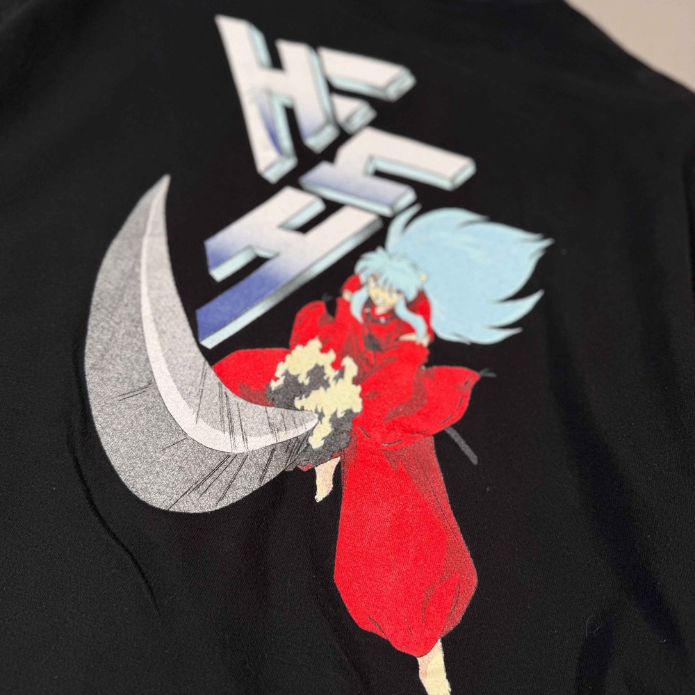 Hypland x Inuyasha Anime Graphic Tee Black Mens Size Medium Streetwear Back Hit